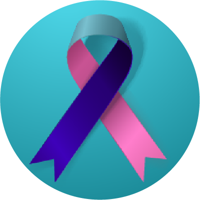 Thyroid Cancer Ribbon - Circle